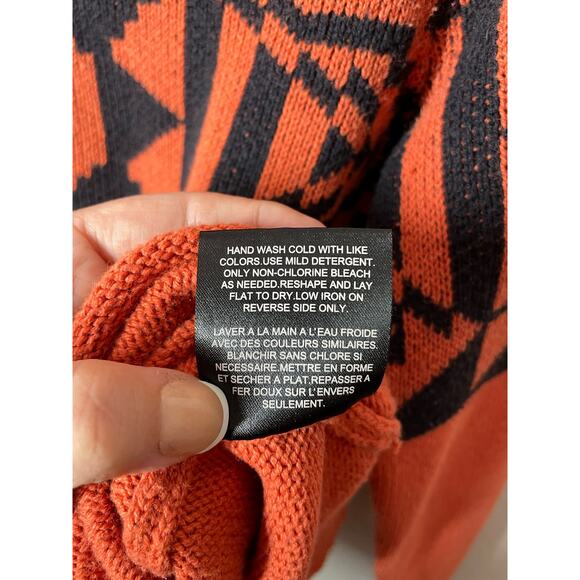 Volcom Orange Retro Sweater Spirit Animal Sz Medium - Picture 5 of 5